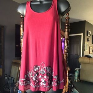 Loose-fit Embellished Tank